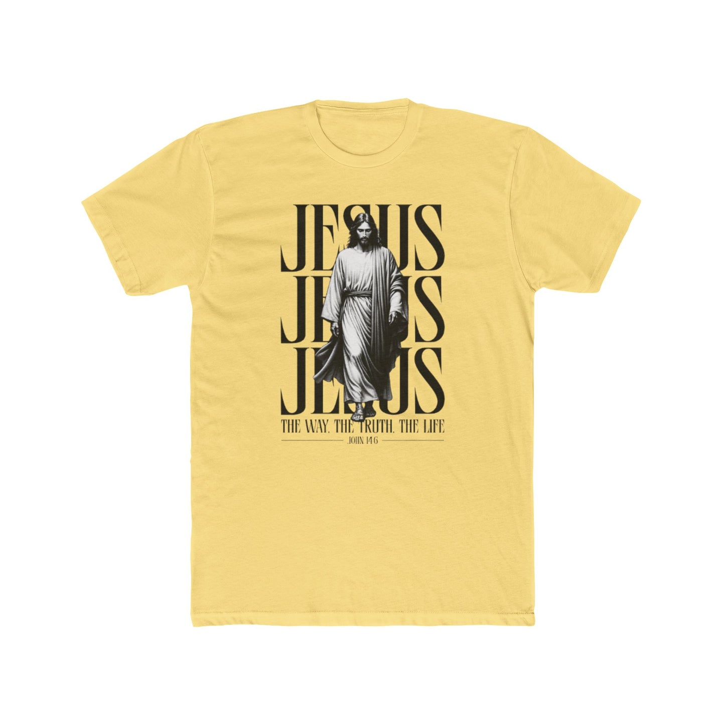 Jesus Typography Graphic Tee — "The Way The Truth The Life" Christian T‑Shirt