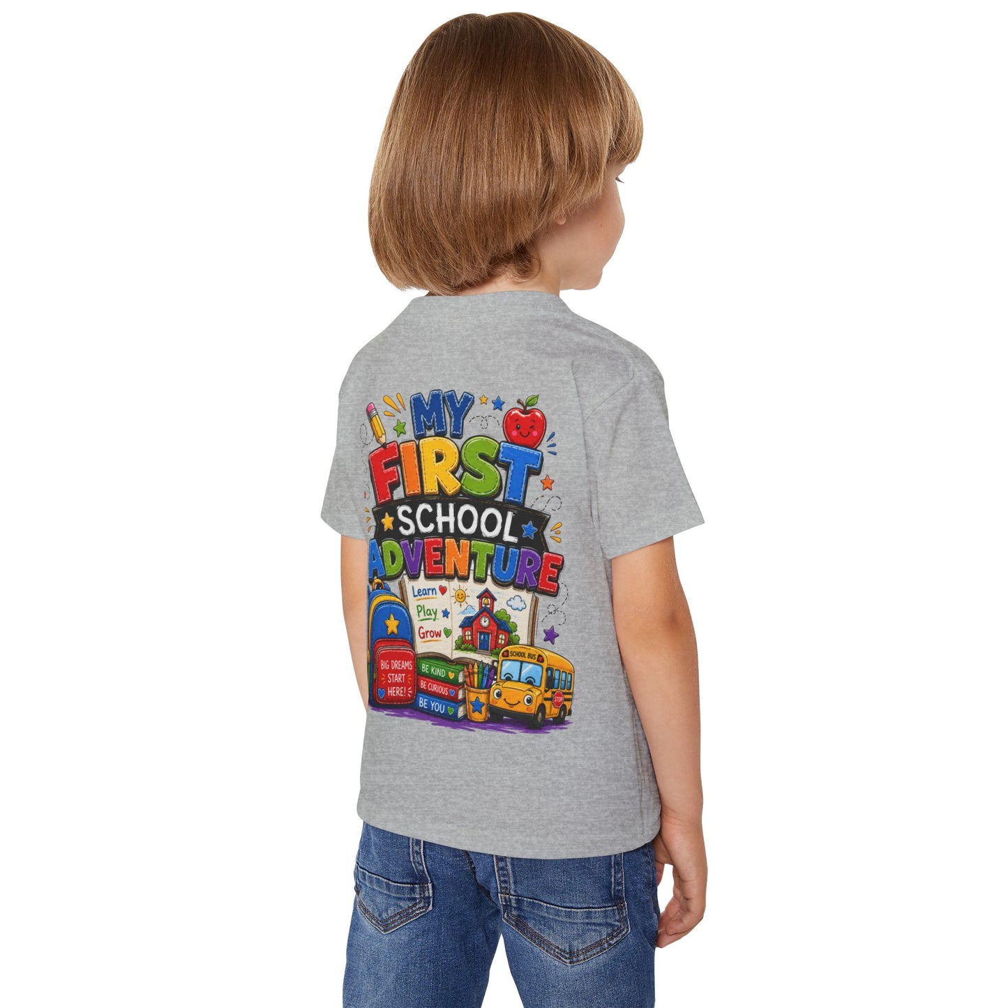 Toddler T‑Shirt — "My First School Adventure" Back‑to‑School Kids Tee