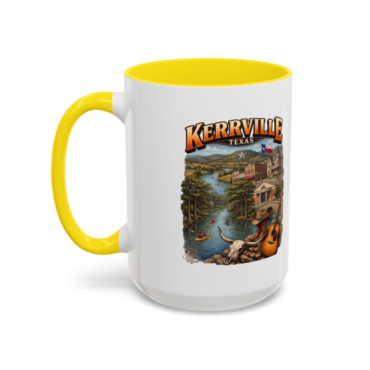 Kerrville Texas Souvenir Coffee Mug — Scenic Riverfront Design (11/15oz)