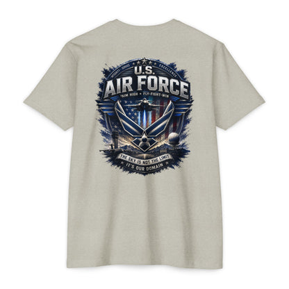 U.S. Air Force Graphic T-Shirt — Military Emblem Tee ("The Sky Is Not The Limit")