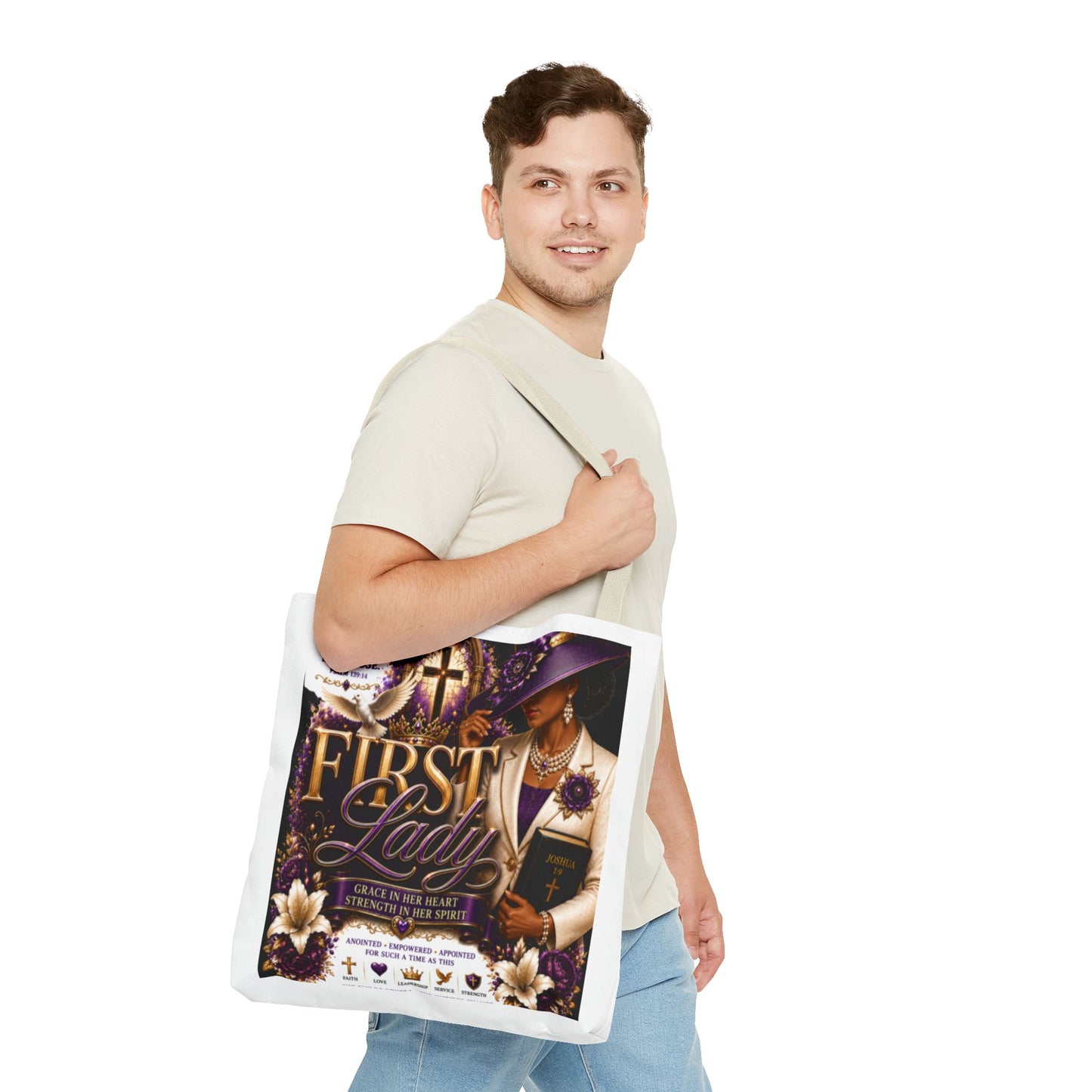 First Lady Christian Tote Bag – Faithful Grace Inspirational Church Purse
