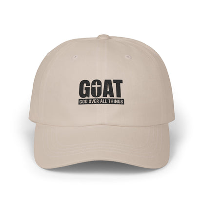 GOAT Dad Cap — "God Over All Things" Embroidered Baseball Hat