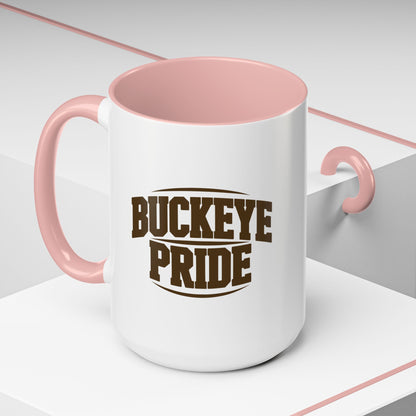 Buckeye Pride Accent Coffee Mug — School Spirit Ceramic Mug