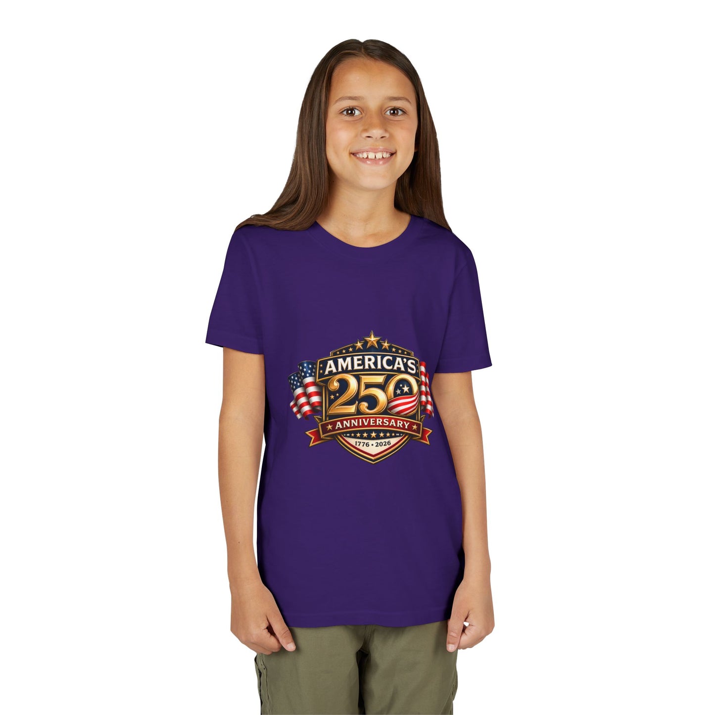 America's 250th Anniversary Youth Tee - Patriotic 1776–2026 Celebration Shirt