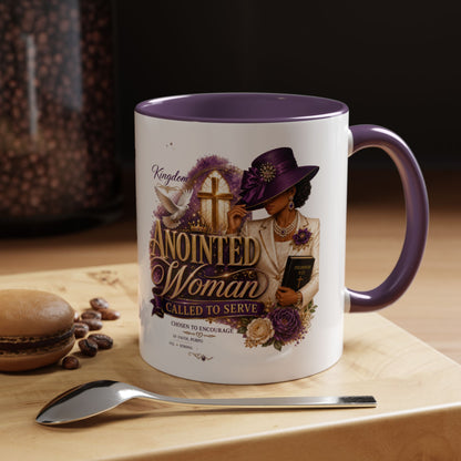 Anointed Woman Coffee Mug — Faithful, Called to Serve Accent Mug (11/15oz)