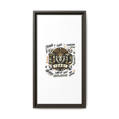 Framed Matte Canvas 'Best Ever DAD' Wall Art – Lion King Design, Father’s Day Gift
