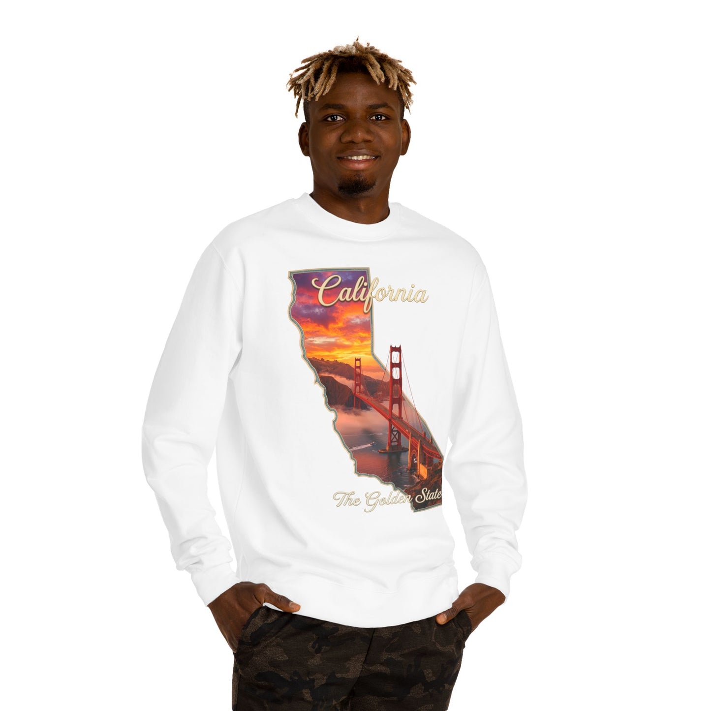 California Golden State Sweatshirt — Golden Gate Sunset Crew