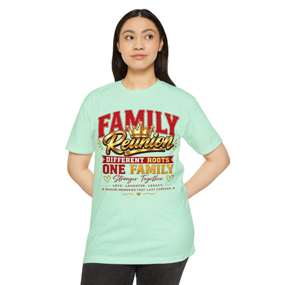 Family Reunion T-Shirt — "Different Roots, One Family" Matching Tee