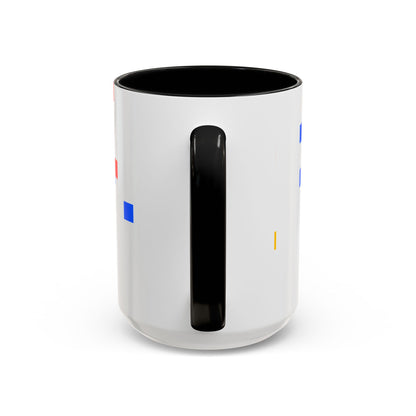 Autism Acceptance Accent Coffee Mug – Colorful Puzzle Square Design (11/15 oz)