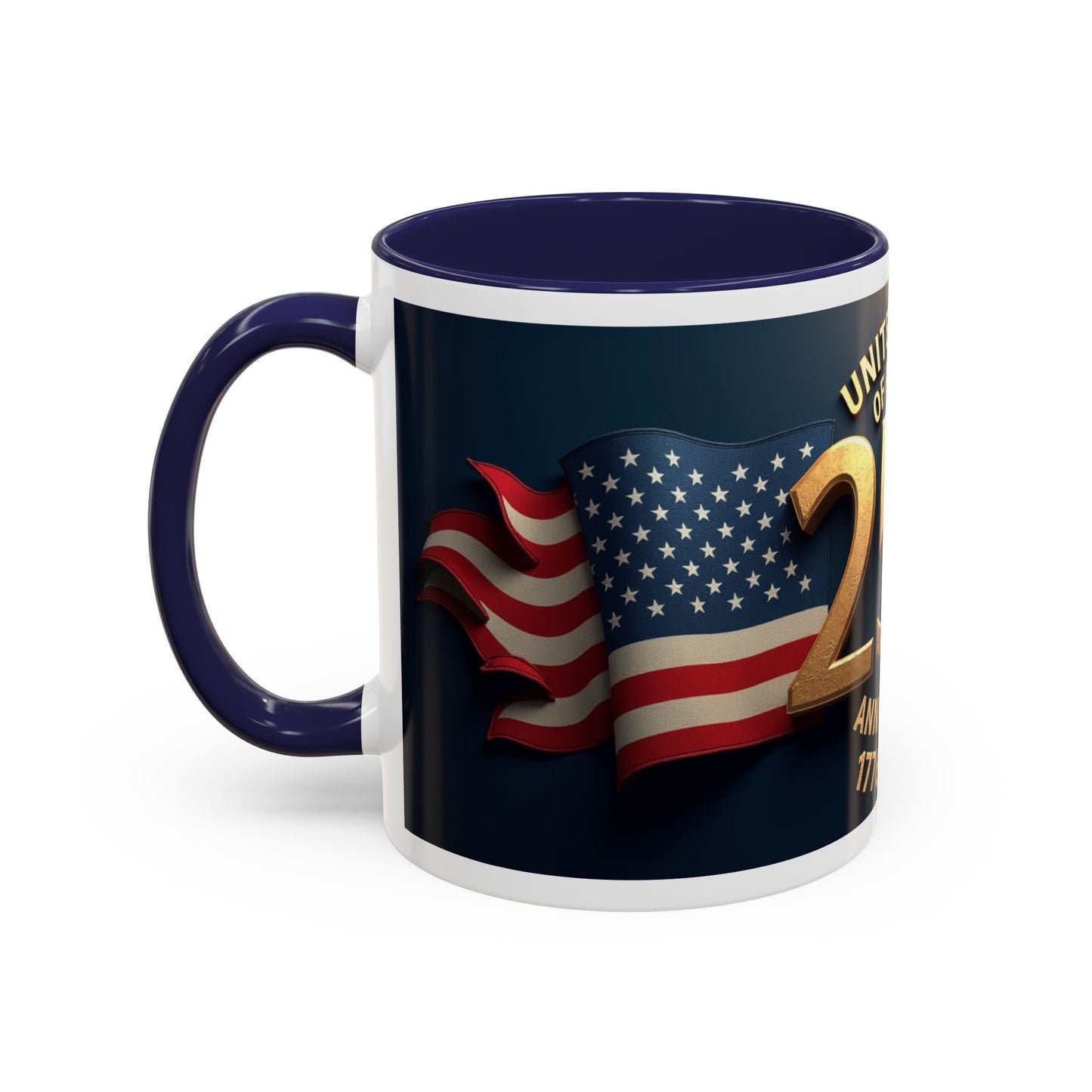 250th Anniversary Coffee Mug — United States of America 1776–2026 Patriotic Accent Mug