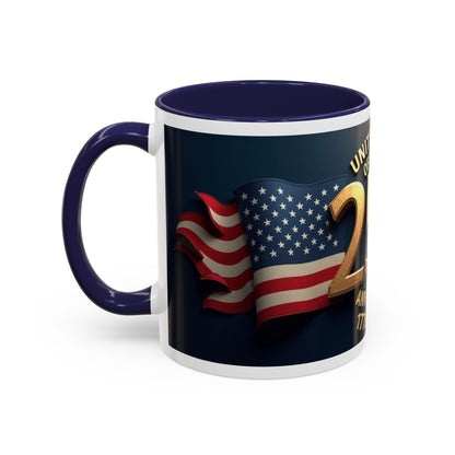250th Anniversary Coffee Mug — United States of America 1776–2026 Patriotic Accent Mug