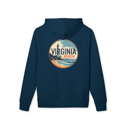 Virginia Beach Vintage Surf Hoodie — Beach Lighthouse Graphic