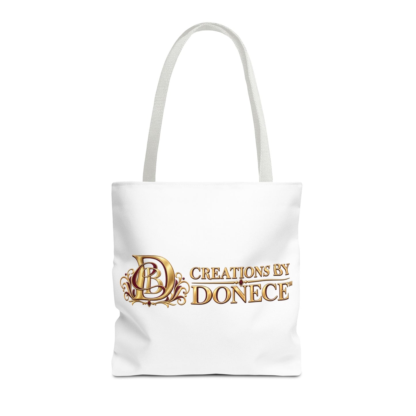 Creations by Donece Logo Tote Bag - Branded All-Over Print Canvas Tote