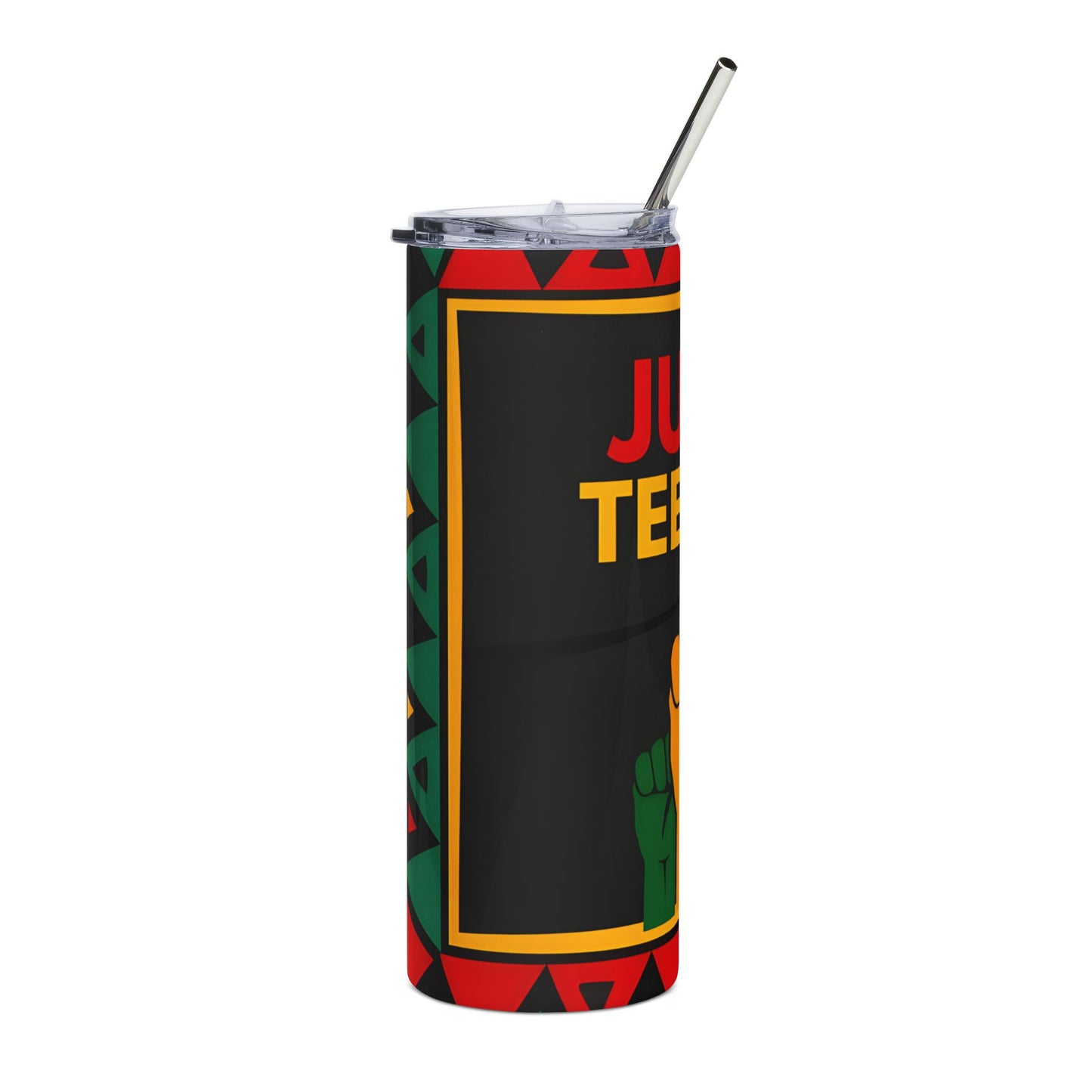 Juneteenth Stainless Steel Tumbler — 20oz Black Power Fist Travel Cup