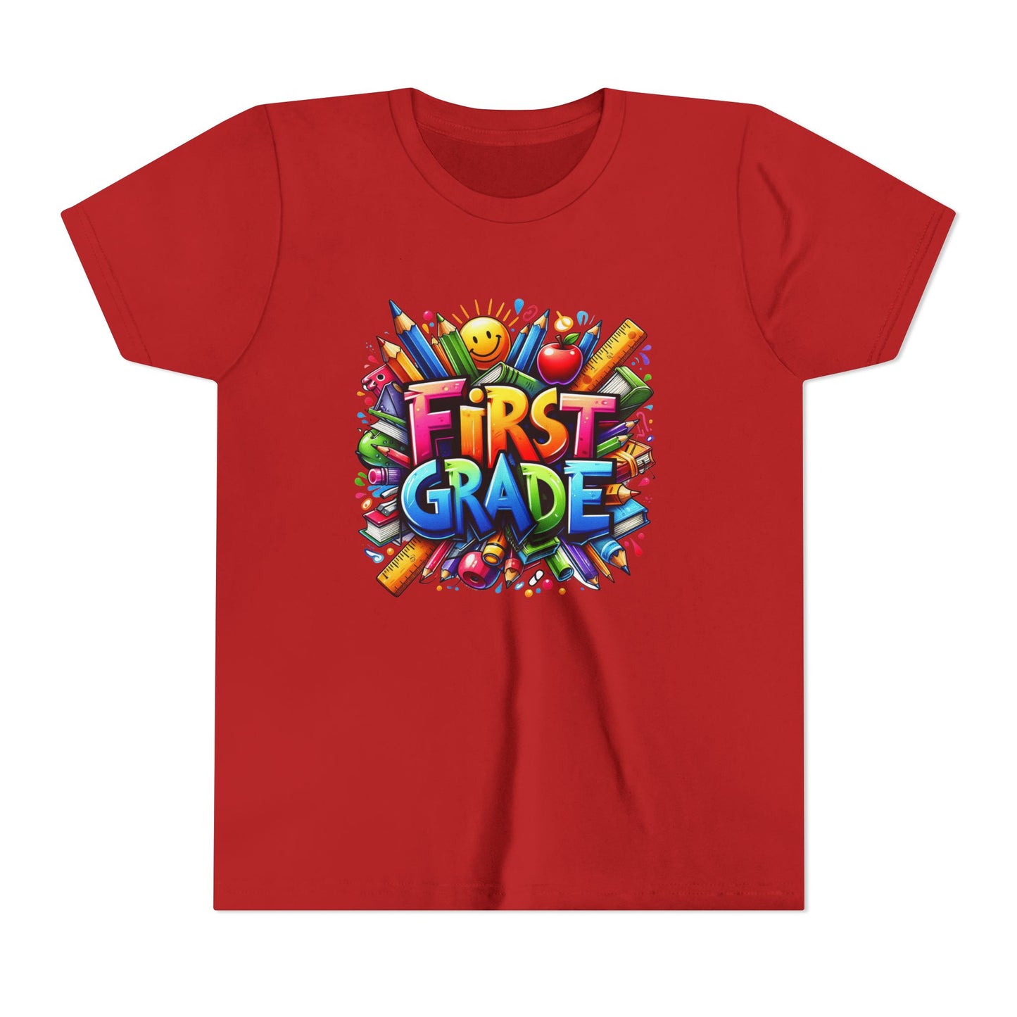 First Grade Kids Tee — Colorful Back-to-School Shirt for Boys & Girls
