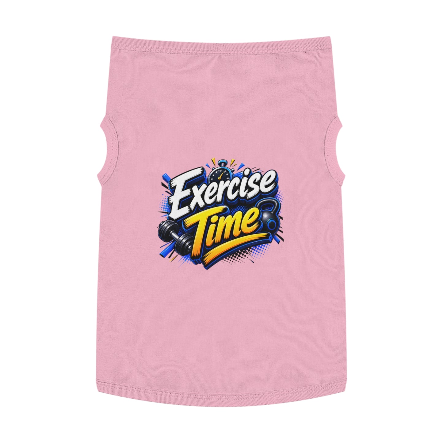 Exercise Time Pet Tank Top — Funny Workout Dog Shirt
