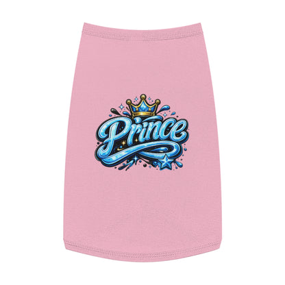 Prince Pet Tank Top — Blue Crown Graphic Dog Shirt