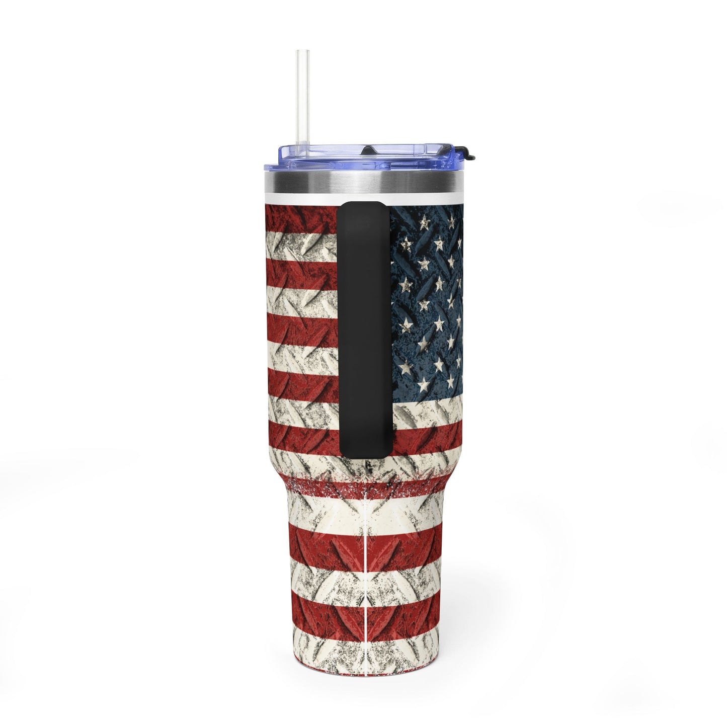 40oz Vacuum Tumbler - "World's Best No.1 Dad" American Flag Travel Mug