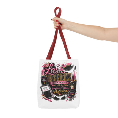 Lash Technician Tote Bag — Glam Beauty Artist Gift, ‘Lash Technician: Enhancing Beauty’ Design