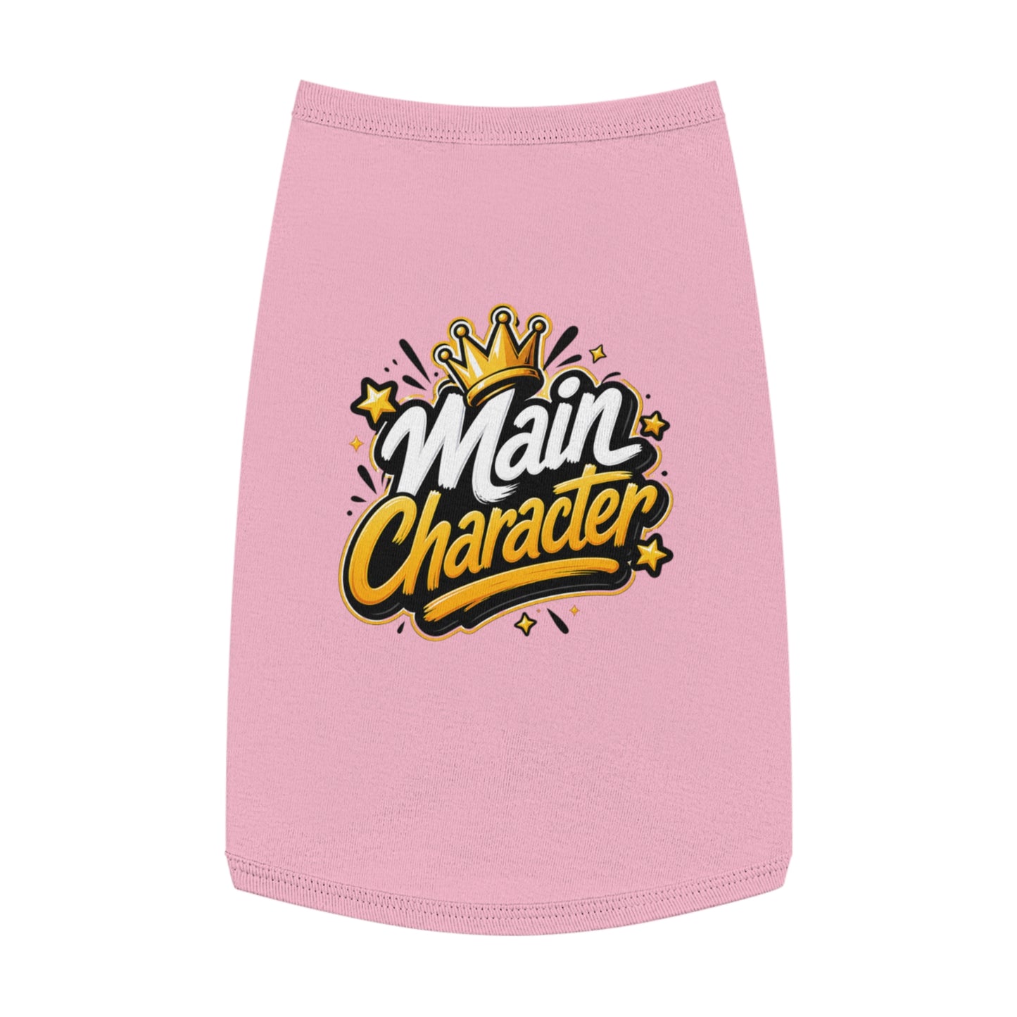 Main Character Pet Tank Top – Cute Crown Graphic Dog & Cat Tee