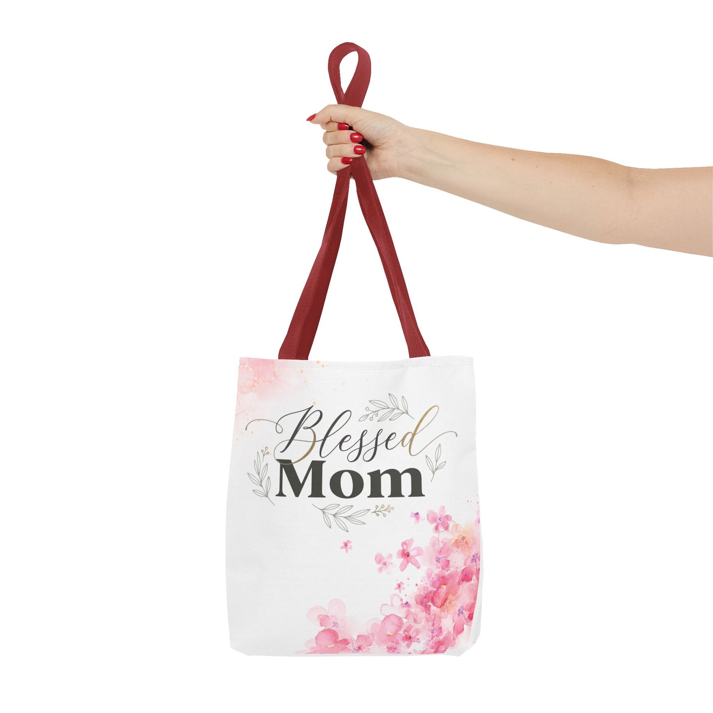 Blessed Mom Floral Tote Bag