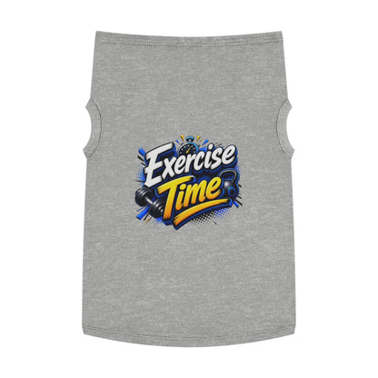 Exercise Time Pet Tank Top — Funny Workout Dog Shirt