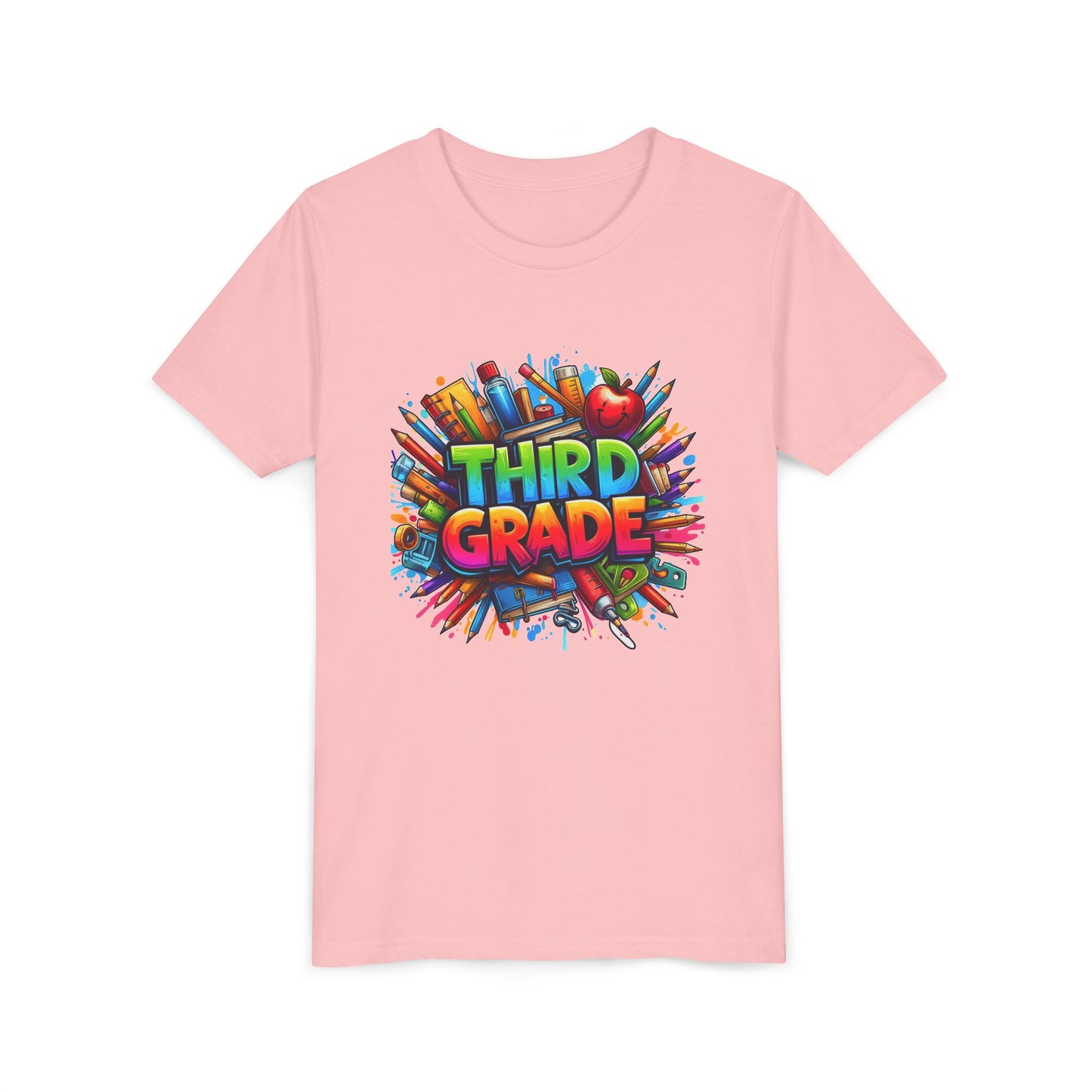 Third Grade Kids' T-Shirt – Colorful School Supplies Back-to-School Tee