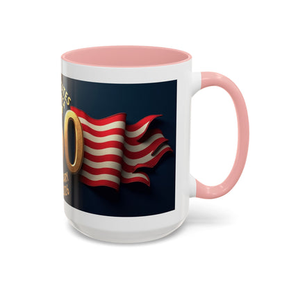 250th Anniversary Coffee Mug — United States of America 1776–2026 Patriotic Accent Mug