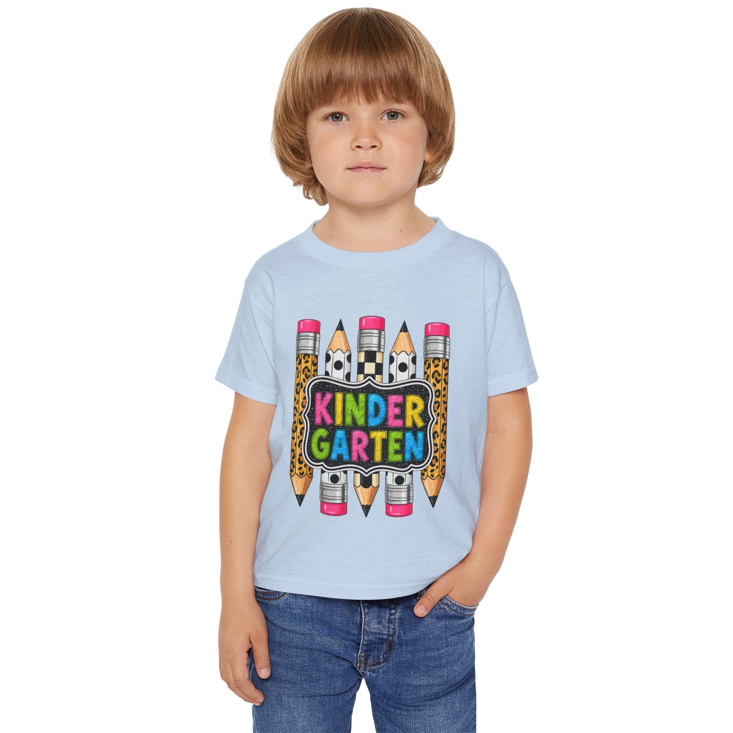 Kindergarten Pencils Toddler T-Shirt — Colorful Back-to-School Tee