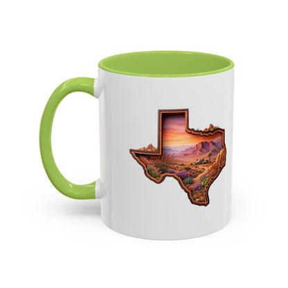 Texas Sunset Accent Coffee Mug – Scenic Lone Star State Landscape (11/15oz)