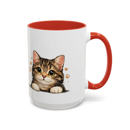 Cat Mug — "Crazy Cat Lady" Cute Kitten Accent Coffee Mug (11/15 oz)
