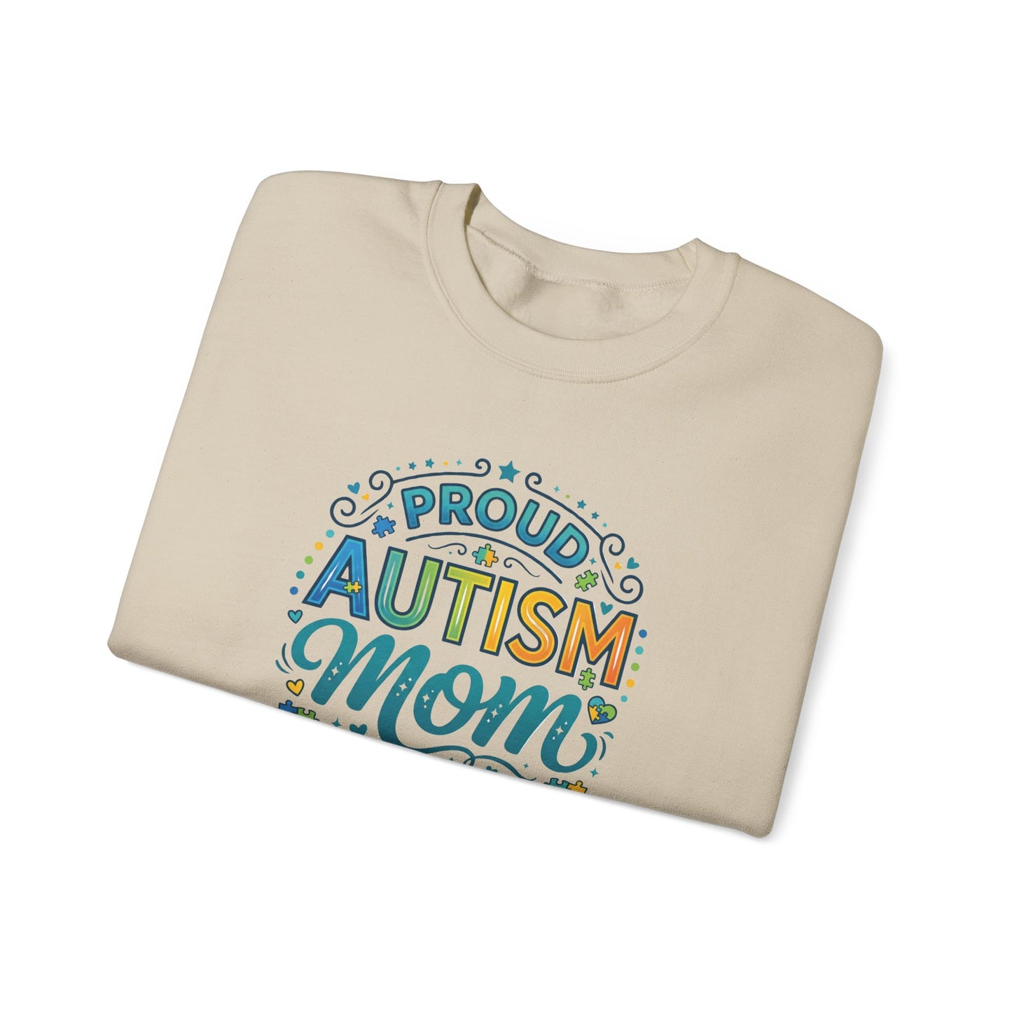 Proud Autism Mom Crewneck Sweatshirt