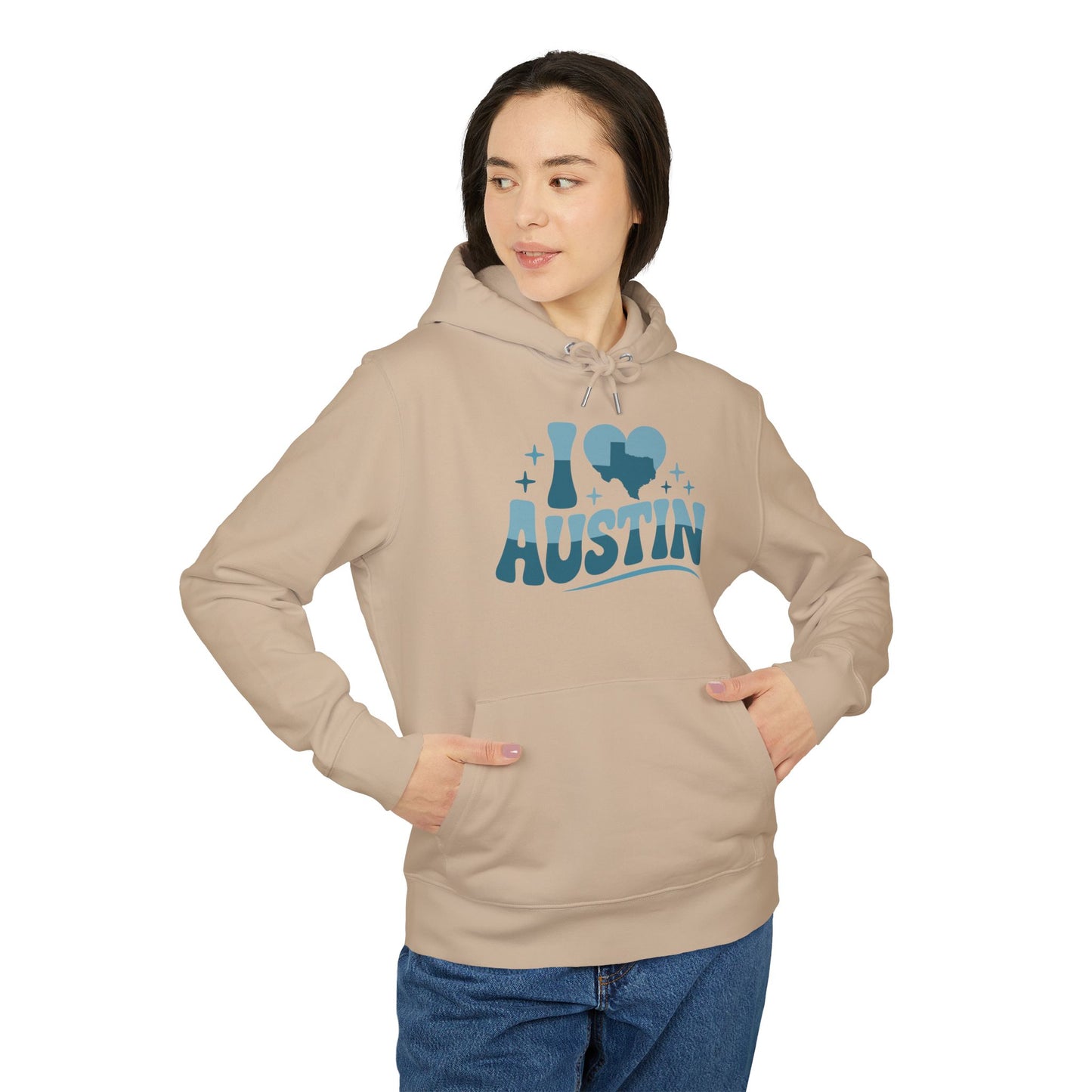 I Heart Austin Hoodie — Retro City Pride Pullover