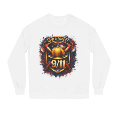 9/11 Never Forget Firefighter Helmet Crewneck Sweatshirt