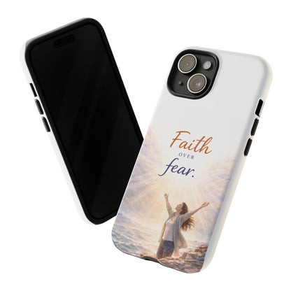 Faith Over Fear Phone Case — Inspirational Christian iPhone Cover