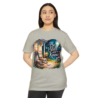Be Still and Know T-Shirt — Cozy Porch & Moonlight Faith Tee