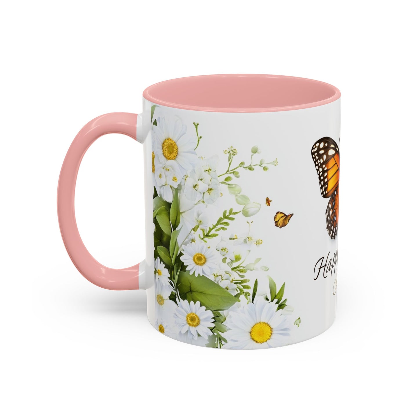 Mother's Day Butterfly Coffee Mug – 'Happy Mother's Day' Floral Accent Mug