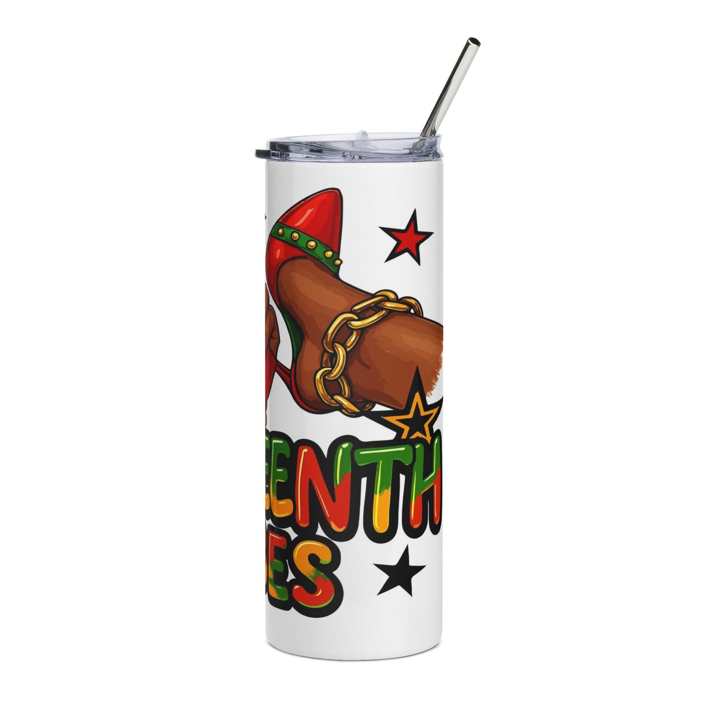 20oz Tumbler — Juneteenth Vibes Stainless Steel Travel Cup