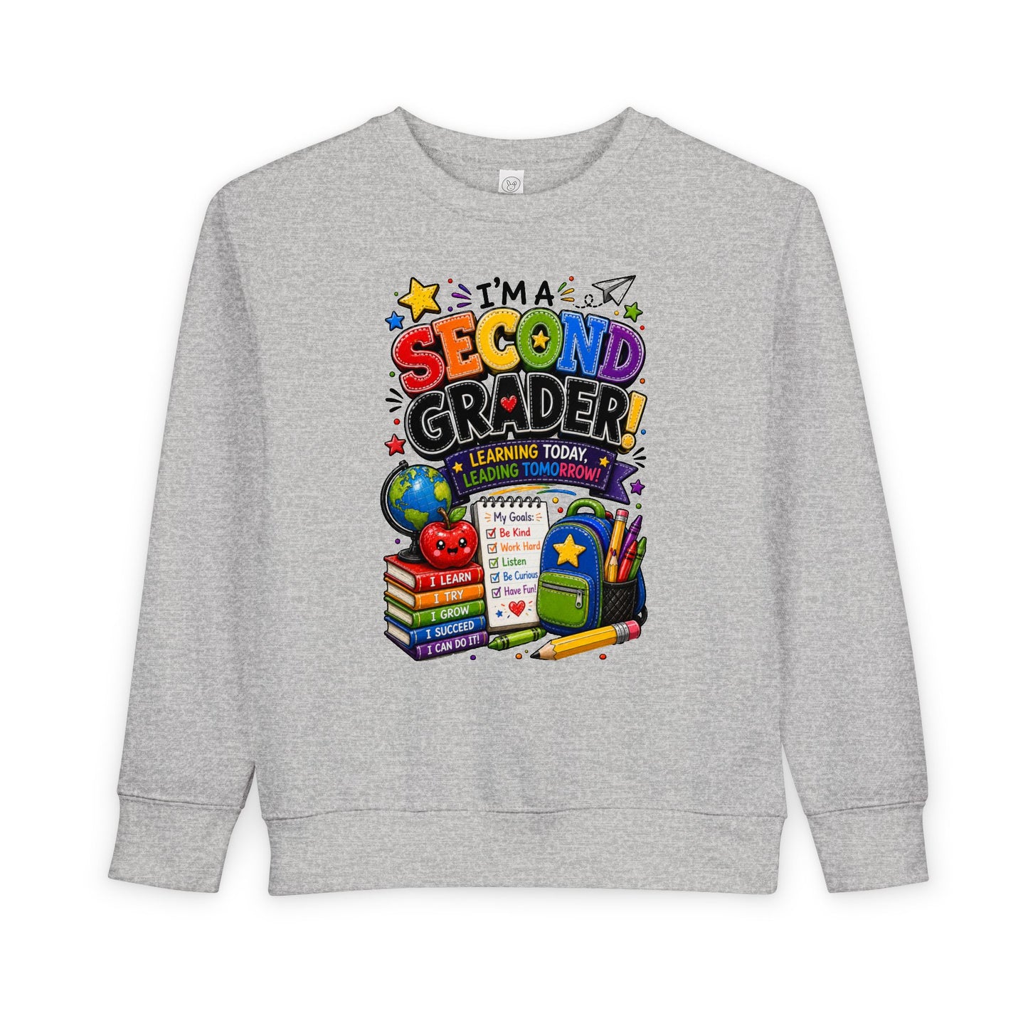 I'm a Second Grader Toddler Sweatshirt — Cute Back-to-School Kids Crewneck