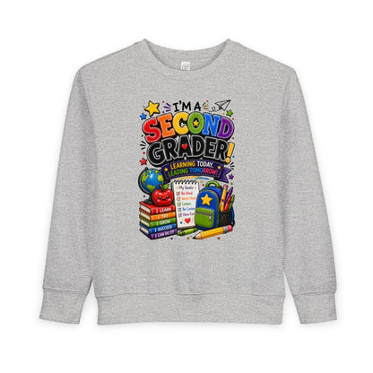 I'm a Second Grader Toddler Sweatshirt — Cute Back-to-School Kids Crewneck