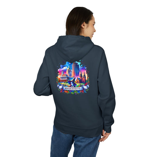Massachusetts Skyline Hoodie – Colorful Boston Landmark Pullover
