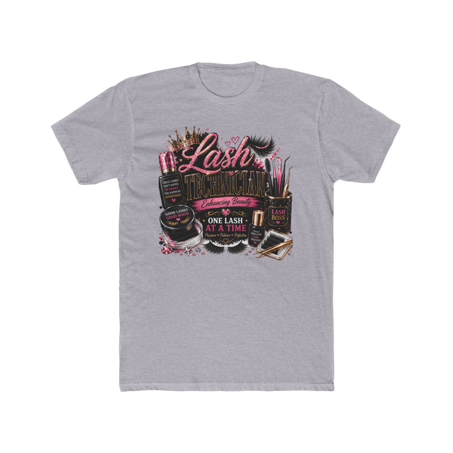 Lash Artist Crew Tee – “One Lash at a Time” Beauty Tools Graphic T-Shirt