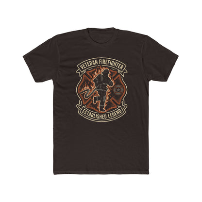 Veteran Firefighter Tee — "Established Legend" Graphic Crew Shirt