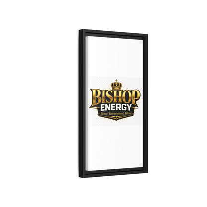 Framed Canvas Art - "Bishop Energy" Gold Crown Logo (Matte)