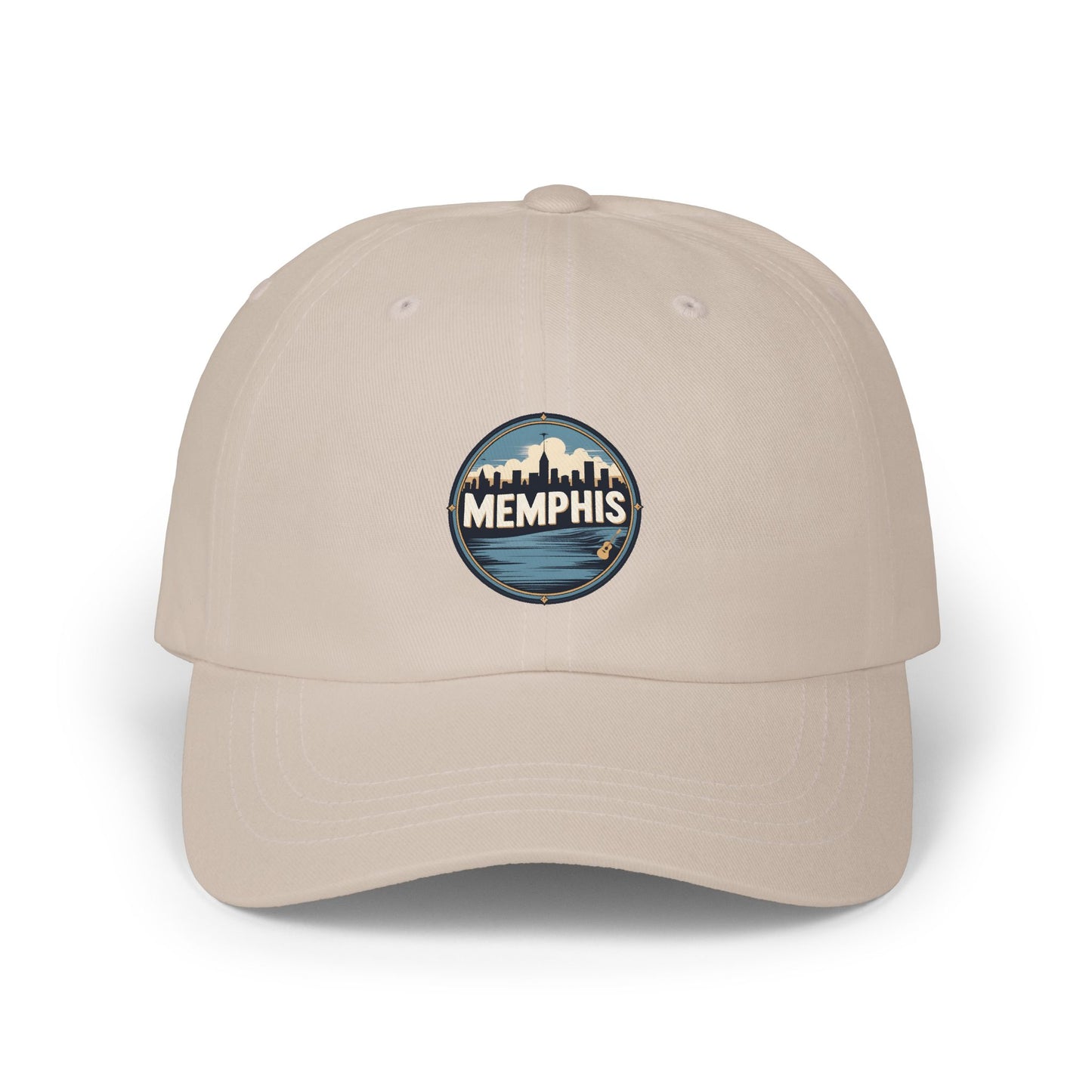 Memphis Skyline Dad Cap — Vintage Circle Patch Hat
