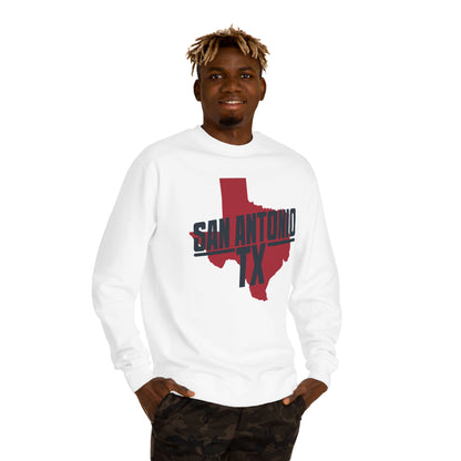 San Antonio TX State Outline Sweatshirt – Texas Pride Crewneck