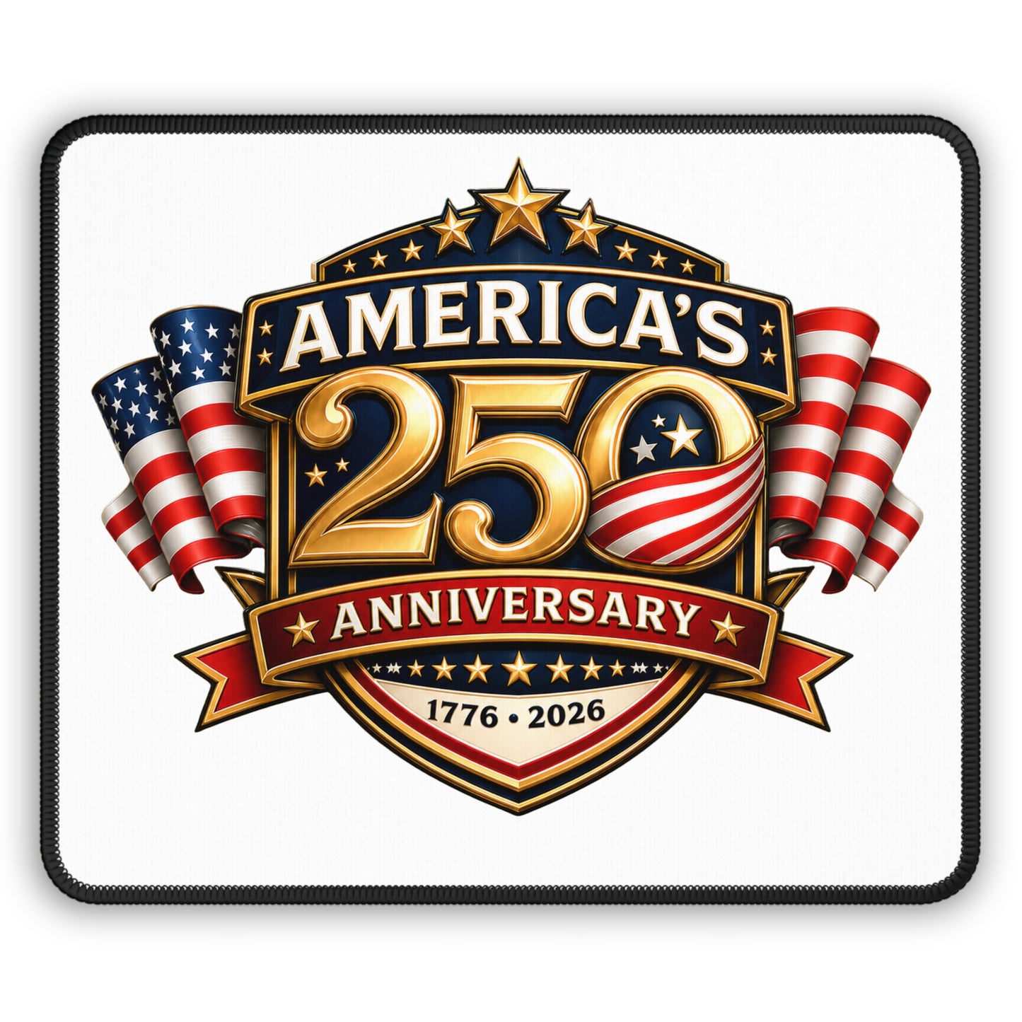 America's 250th Anniversary Gaming Mouse Pad – 1776–2026 Patriotic USA Celebration