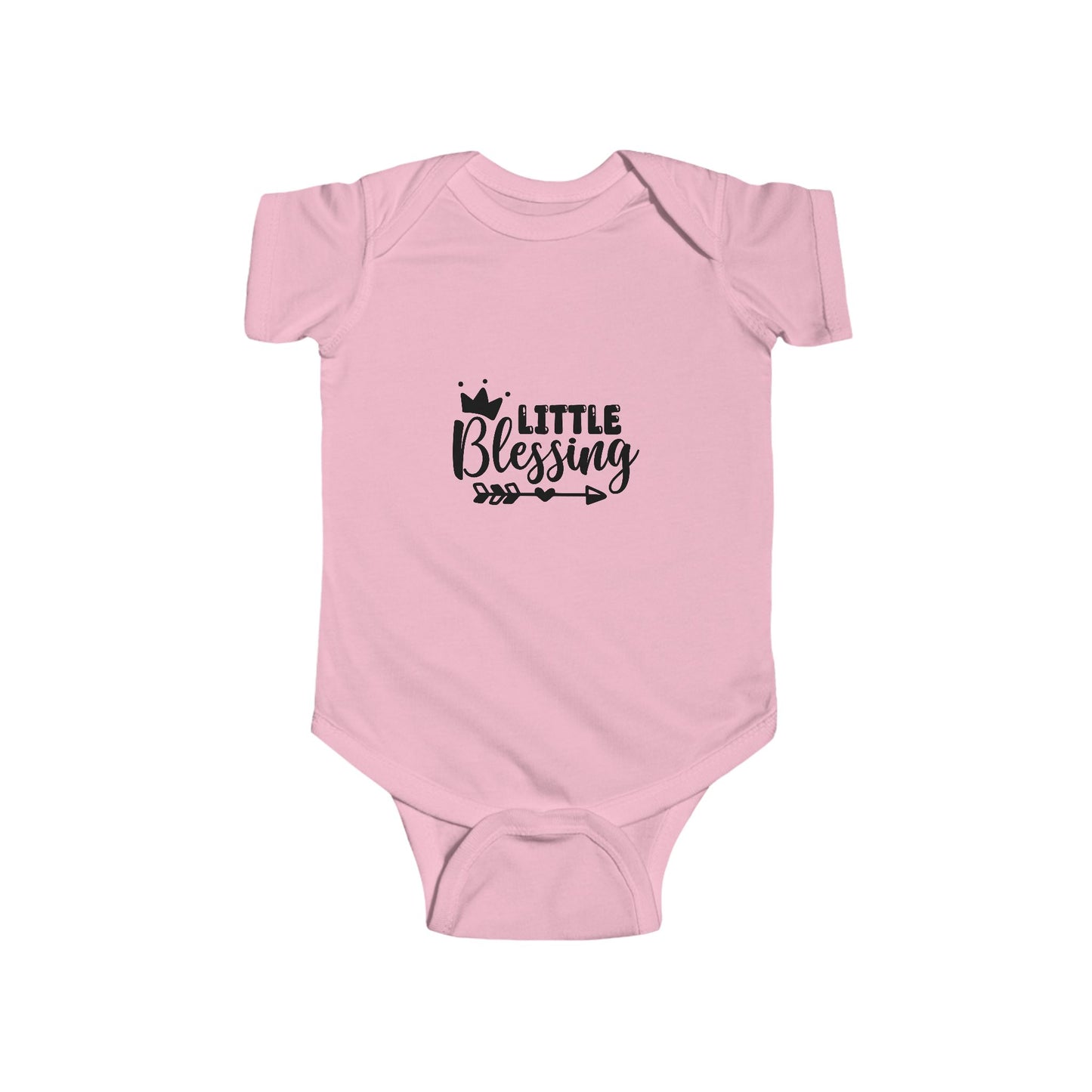 Infant Bodysuit "Little Blessing" — Newborn Baby Onesie with Crown Graphic