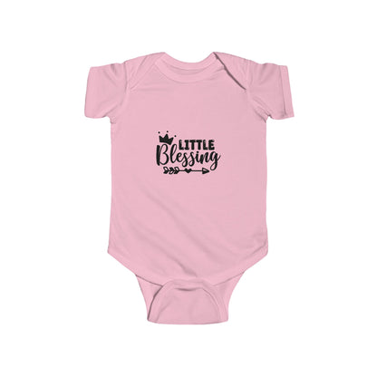 Infant Bodysuit "Little Blessing" — Newborn Baby Onesie with Crown Graphic