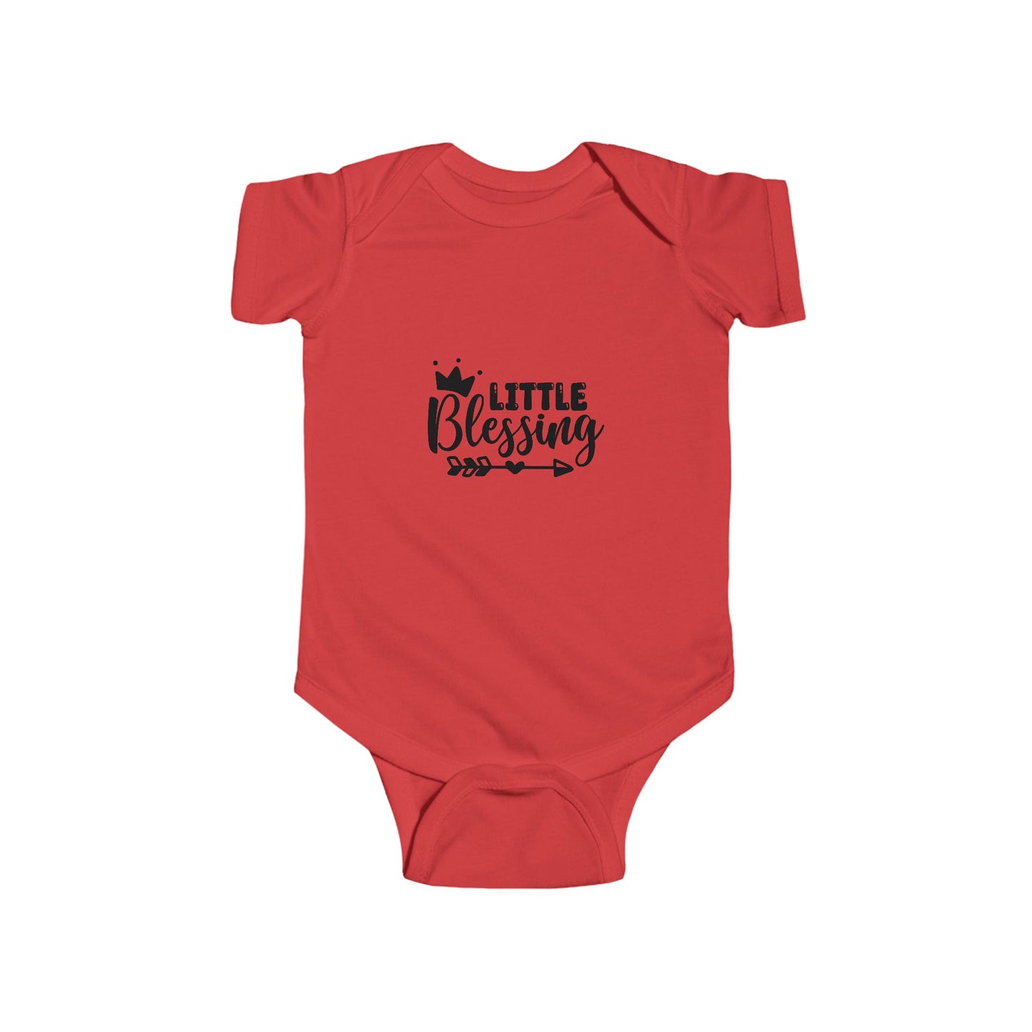 Infant Bodysuit "Little Blessing" — Newborn Baby Onesie with Crown Graphic